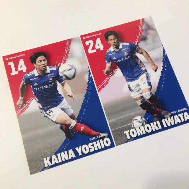 ② 横浜F・マリノス ポストカード ２枚 スポーツ/アウトドアのサッカー/フットサル(記念品/関連グッズ)の商品写真