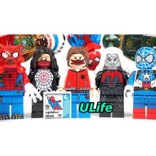 LEGOレゴ互換　アメリカヒーローアベンジャーズミニフィグ8体A　スパイダーマン