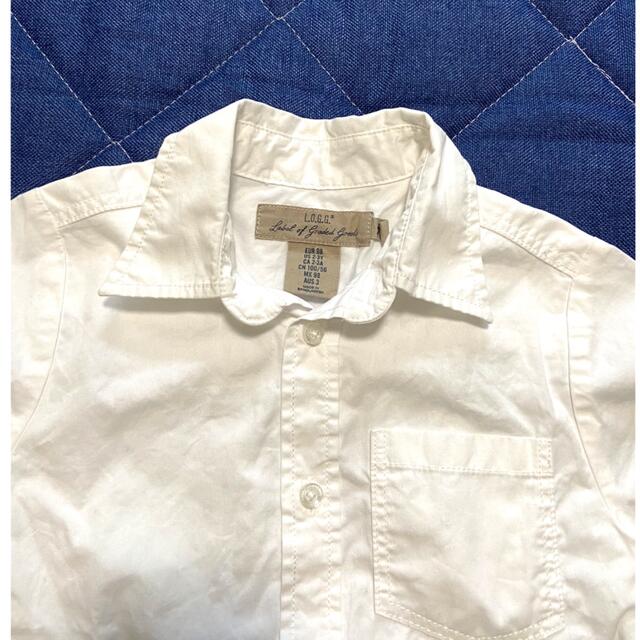 F.O.KIDS(エフオーキッズ)の白シャツ　ハーフパンツ　2点セット キッズ/ベビー/マタニティのキッズ服男の子用(90cm~)(パンツ/スパッツ)の商品写真