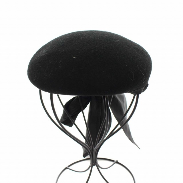 other(アザー)のスグリ Sugri ベレー帽 帽子 リボン ウール HS 57cm 黒 ブラック レディースの帽子(ハンチング/ベレー帽)の商品写真