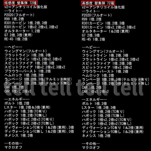 【特別版】Apex 壁集団マクロセット70種マウスPAD【reasnows1】