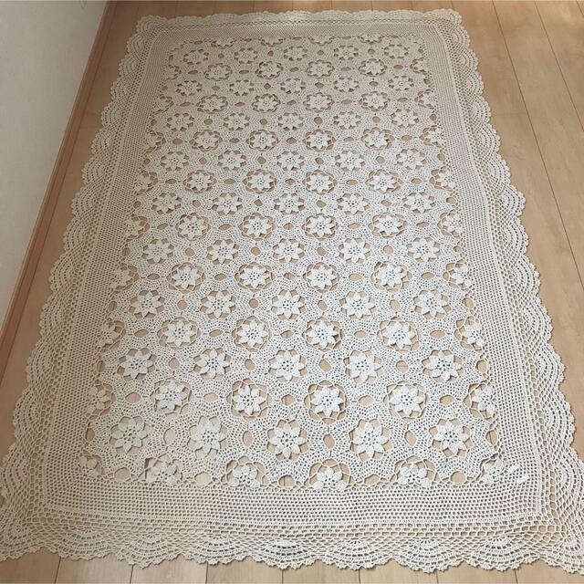 レース編み ベッドカバー大判 カバー マルチカバー(130cm*190cm