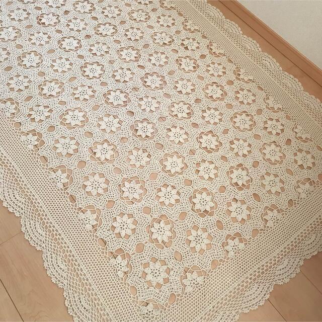 レース編み ベッドカバー大判 カバー マルチカバー(130cm*190cm)