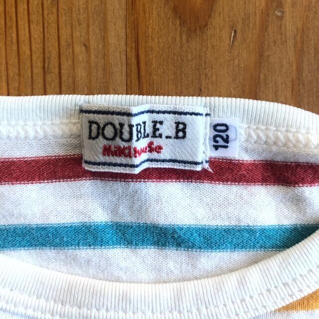 DOUBLE.B(ダブルビー)のミキハウス　ダブルビー★ボーダー　ワンピース　120cm キッズ/ベビー/マタニティのキッズ服女の子用(90cm~)(ワンピース)の商品写真