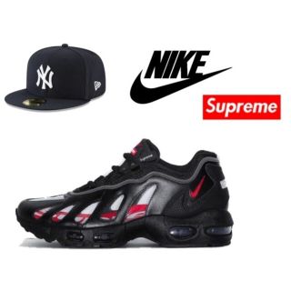 ナイキ(NIKE)のSUPREME × NIKE AIR MAX 96 レア ブラック 完売品 27(スニーカー)