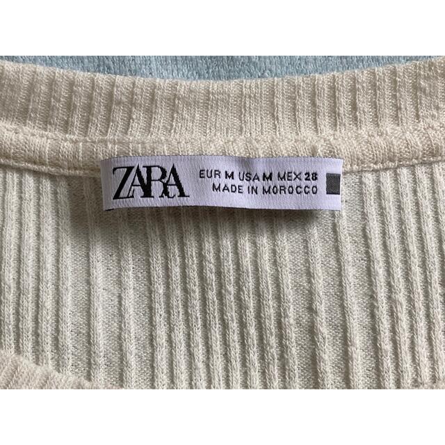 ZARA(ザラ)の美品ZARA フリル付きトップス レディースのトップス(シャツ/ブラウス(半袖/袖なし))の商品写真