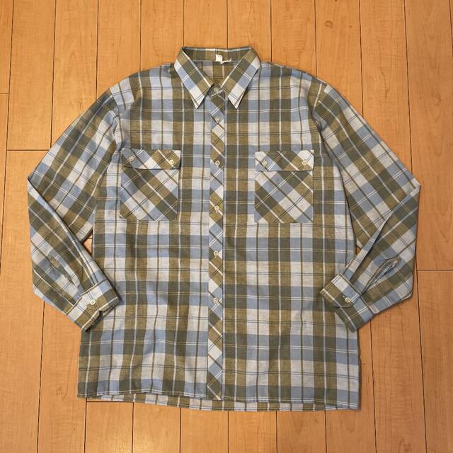 70s ビンテージ USA製 オーバーサイズ チェックシャツ シャドーチェック | フリマアプリ ラクマ
