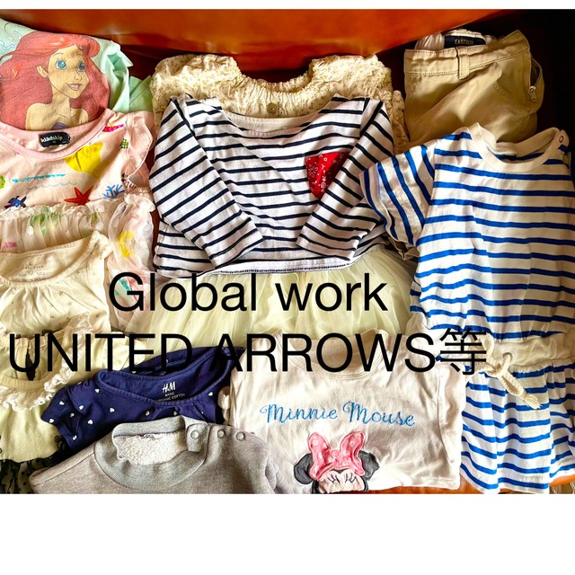 GLOBAL WORK(グローバルワーク)の最終値下げ！GLOBAL WORK等、夏物女の子100全11点まとめ売り！！ キッズ/ベビー/マタニティのキッズ服女の子用(90cm~)(ワンピース)の商品写真