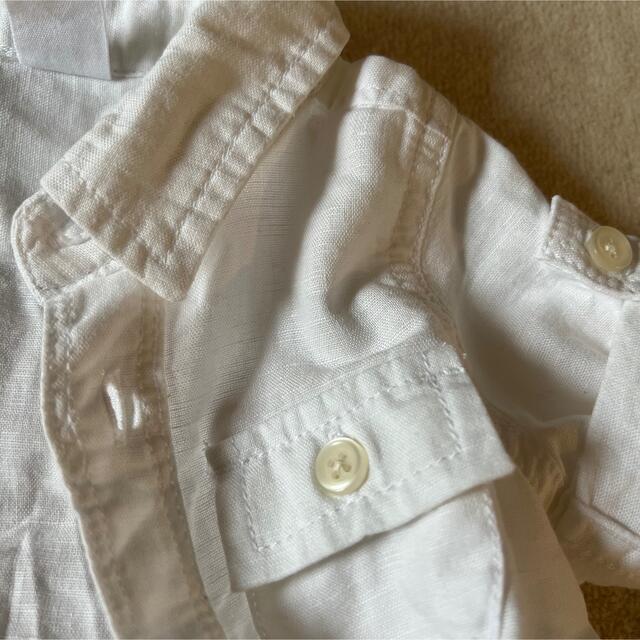 babyGAP(ベビーギャップ)のbaby Gap＊白シャツ0-3m キッズ/ベビー/マタニティのベビー服(~85cm)(シャツ/カットソー)の商品写真