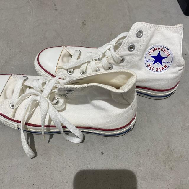 コンバース　converse 白　ハイカット レディースの靴/シューズ(スニーカー)の商品写真