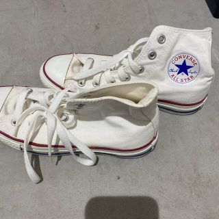 コンバース　converse 白　ハイカット(スニーカー)