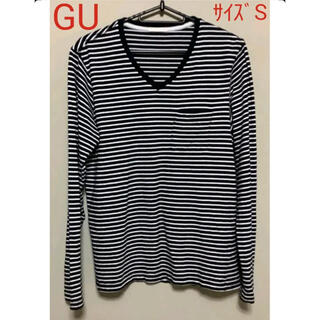 ジーユー(GU)のGU 長袖Tシャツ　ロンT   ボーダーTシャツ　サイズS(Tシャツ/カットソー(七分/長袖))