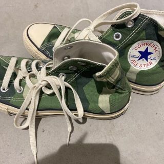 コンバース　converse 緑　迷彩　ハイカット(スニーカー)