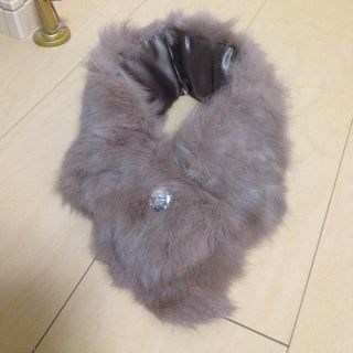 ビジューつき♡ラビットファー♡(マフラー/ショール)