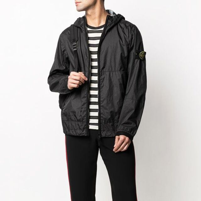 春先取りの STONE ISLAND スウェット パーカー ブラック Lサイズ tdh
