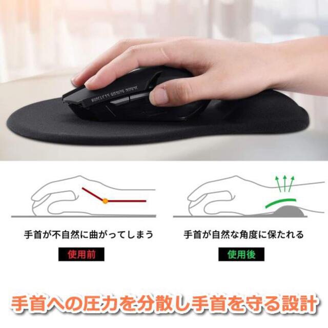 パープル  リストレスト一体型マウスパッド パープル 紫 スマホ/家電/カメラのPC/タブレット(その他)の商品写真