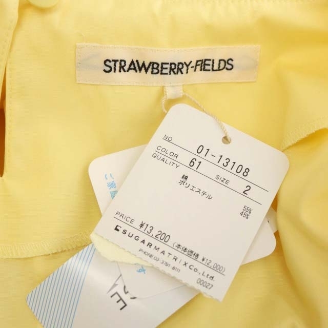 STRAWBERRY-FIELDS(ストロベリーフィールズ)のストロベリーフィールズ ブラウス シャツ パフスリーブ 五分袖 2 黄色■SH レディースのトップス(その他)の商品写真