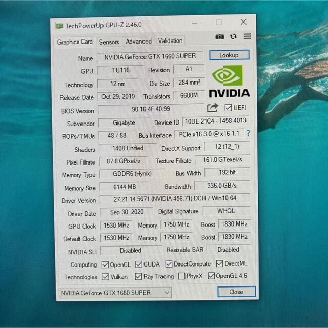 GIGABYTE NVIDIA GeForce GTX1660Super