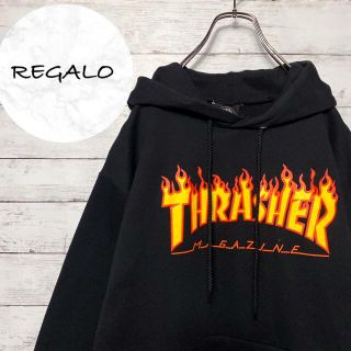 スラッシャー(THRASHER)の【希少デザイン】スラッシャー⭐︎フレイムパターン　スウェット　パーカー(パーカー)