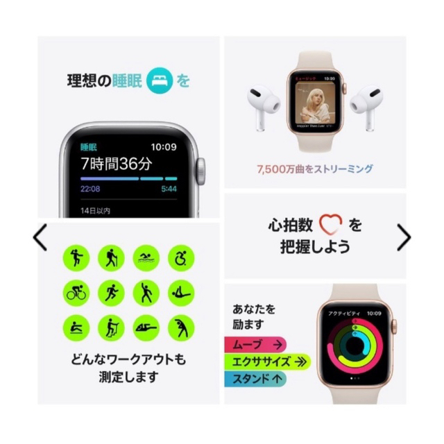 Apple Watch(アップルウォッチ)のAPPLE WATCH5 40mm アップルウォッチ本体　ローズゴールド/ピンク スマホ/家電/カメラのスマートフォン/携帯電話(その他)の商品写真