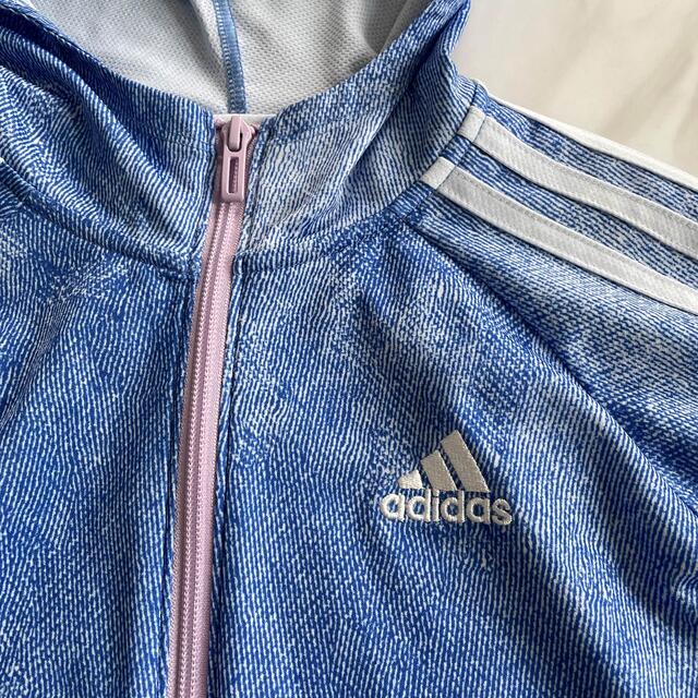 adidas(アディダス)のadidas夏用薄手ジャンパー＊140＊ キッズ/ベビー/マタニティのキッズ服女の子用(90cm~)(ジャケット/上着)の商品写真