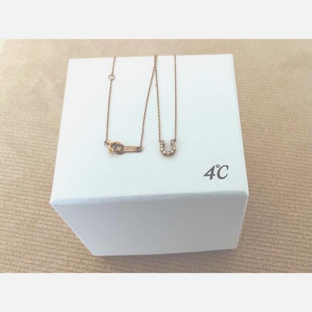 4℃(ヨンドシー)の4℃ 18K ピンクゴールド　馬蹄ネックレス レディースのアクセサリー(ネックレス)の商品写真