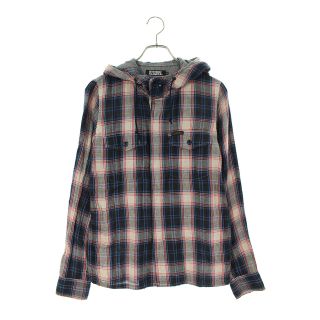 ヒステリックグラマー(HYSTERIC GLAMOUR)のヒステリックグラマー 0211AH03274 フーデッドチェック長袖シャツ メンズ S(シャツ)