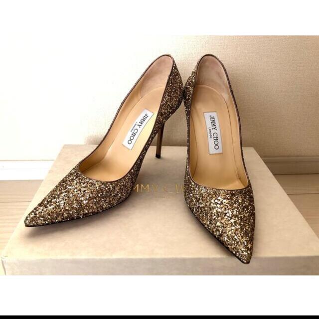 jimmychoo 　グリッターパンプス