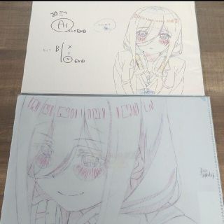 五等分の花嫁展　中野三玖　ノート&クリアファイル二枚セット　原画デザイン(キャラクターグッズ)