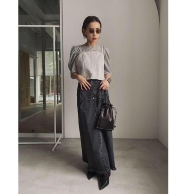 好評再入荷 Ameri AMERI WESTERN FLAP DENIM SKIRT ブラック sの通販
