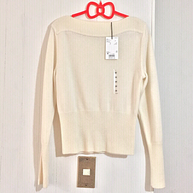 【美品】ユニクロ　高級❗️カシミヤ100 % ボートネック横編み　ニットセーター