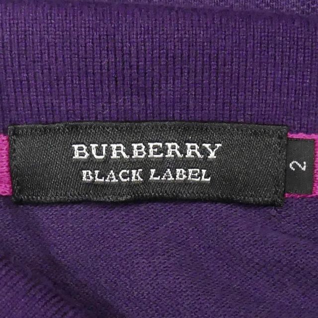 BURBERRY BLACK LABEL(バーバリーブラックレーベル)の日本製 バーバリー 廃盤 ポロシャツ M 古着 メンズ 刺繍 TN1279 メンズのトップス(ポロシャツ)の商品写真