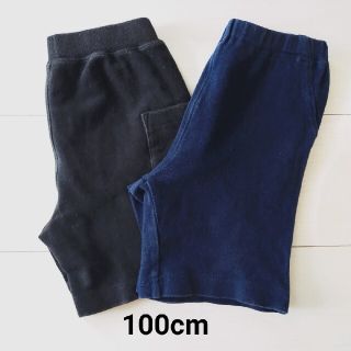 ムジルシリョウヒン(MUJI (無印良品))のUNIQLO 無印 ショートパンツ2枚ｾｯﾄ 100㌢(パンツ/スパッツ)