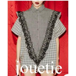 ジュエティ(jouetie)のjouetie ジュエティ　チェック　シャツ　半袖　フリル　エックスガール(シャツ/ブラウス(半袖/袖なし))