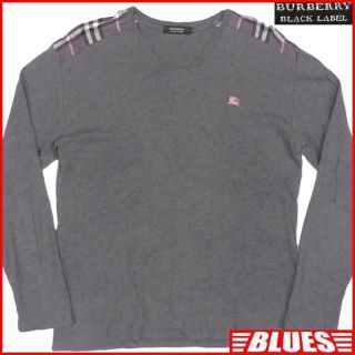 バーバリーブラックレーベル(BURBERRY BLACK LABEL)のバーバリー L シャツ L ノバチェック メンズ VネックカットソーTY1782(Tシャツ/カットソー(七分/長袖))