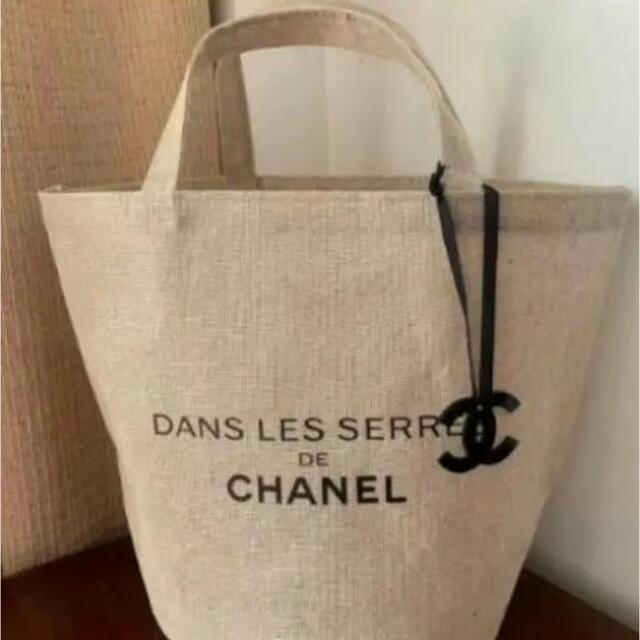 CHANEL(シャネル)のCHANEL シャネル ノベルティ トートバッグ リネン 麻 ココマーク付き レディースのバッグ(ハンドバッグ)の商品写真