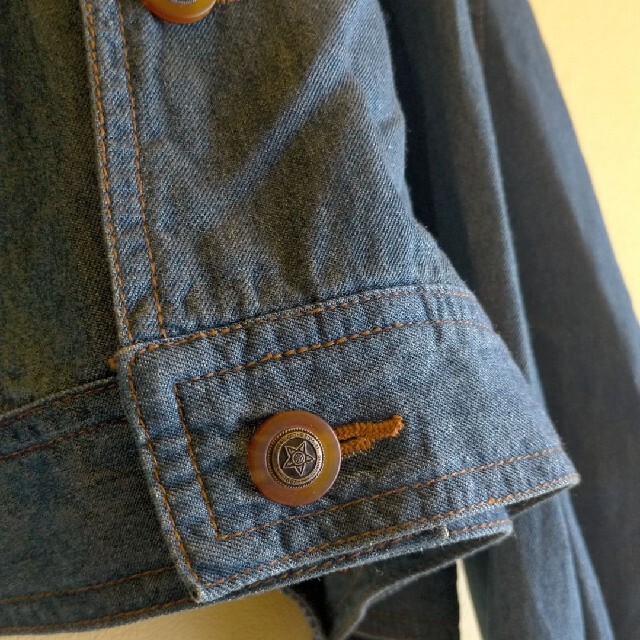 Santa Monica(サンタモニカ)の古着屋 OLD vintage レーヨン コットン デニムジャケット レディースのジャケット/アウター(Gジャン/デニムジャケット)の商品写真