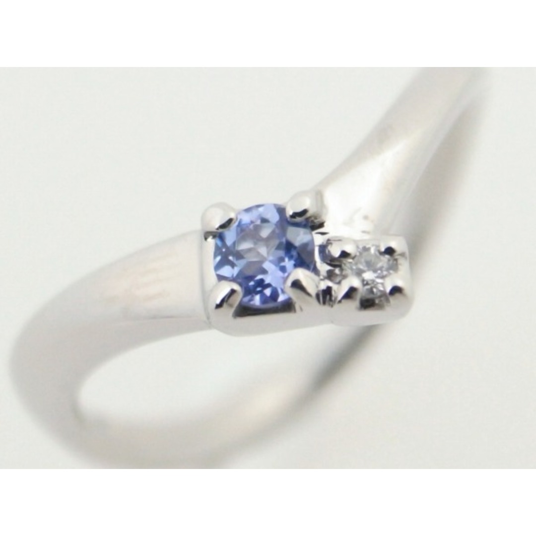 4℃ - 【4℃】ヨンドシー カラーストーン 青石 ダイヤモンド リング Pt950(プラチナ 白金) 指輪 色石 USED