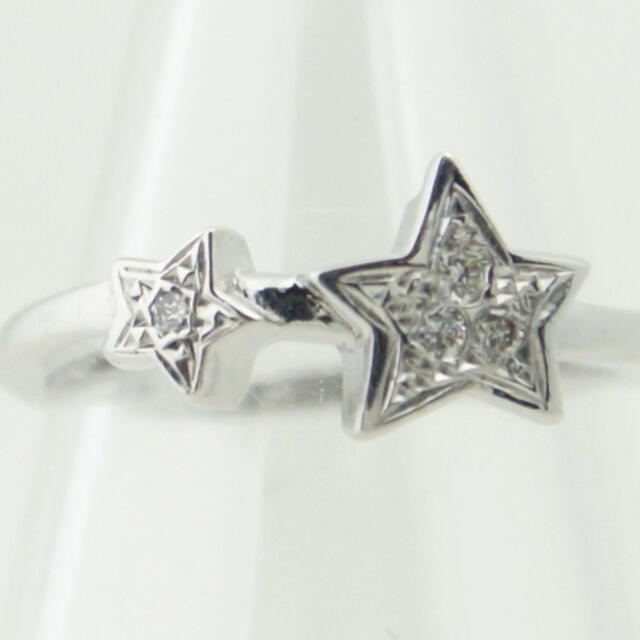 STAR JEWELRY(スタージュエリー)のスタージュエリー StarJerelry 星モチーフ ダイヤリング K18WG レディースのアクセサリー(リング(指輪))の商品写真