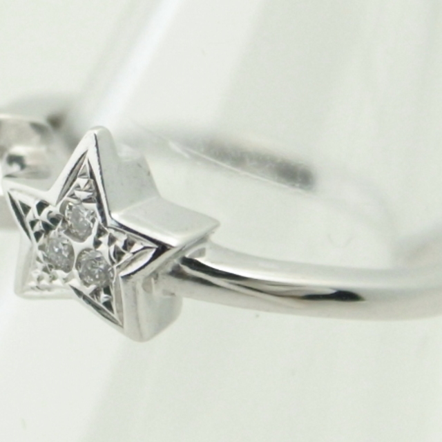 STAR JEWELRY(スタージュエリー)のスタージュエリー StarJerelry 星モチーフ ダイヤリング K18WG レディースのアクセサリー(リング(指輪))の商品写真