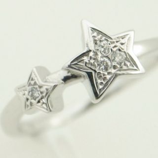 スタージュエリー(STAR JEWELRY)のスタージュエリー StarJerelry 星モチーフ ダイヤリング K18WG(リング(指輪))