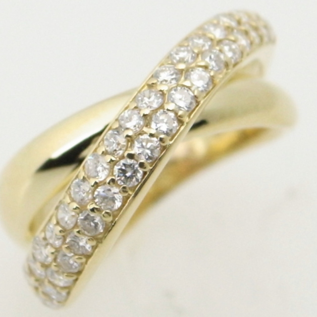 アクセサリーラクリマ ダイヤモンドパヴェリング 指輪 K18(18金 イエローゴールド)