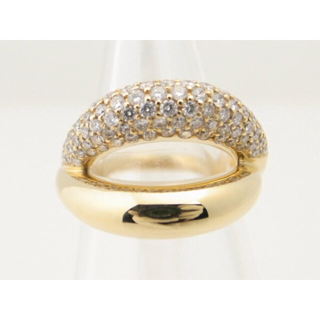 モーブッサン ダイヤモンドパヴェリング 指輪 K18YG（18金イエローゴールド） 13.5号 ボリューム レディースのアクセサリー(リング(指輪))の商品写真