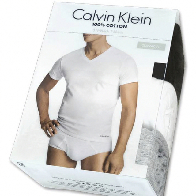 Calvin Klein(カルバンクライン)のCalvin Klein Tシャツ　2枚セット（ホワイト、Vネック） メンズのトップス(Tシャツ/カットソー(半袖/袖なし))の商品写真