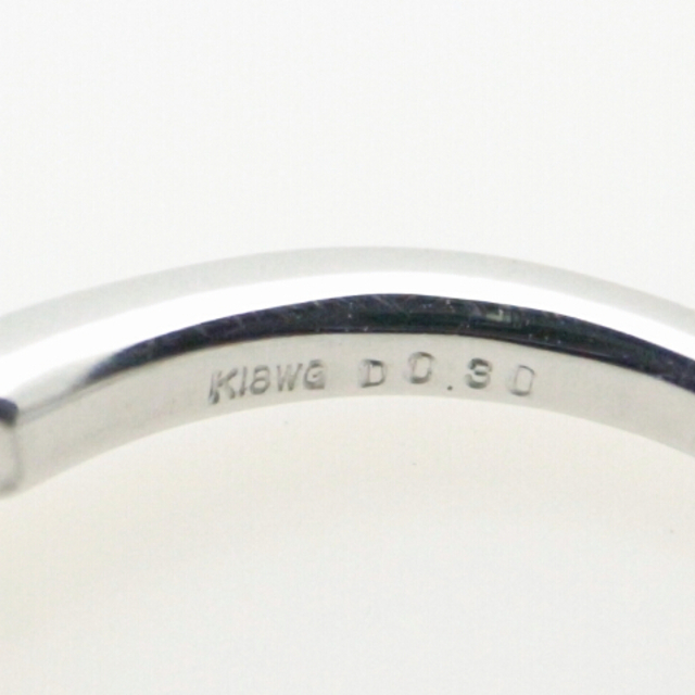 ダイヤモンドリング K18WG(18金 ホワイトゴールド) 9.5号 指輪 レディースのアクセサリー(リング(指輪))の商品写真