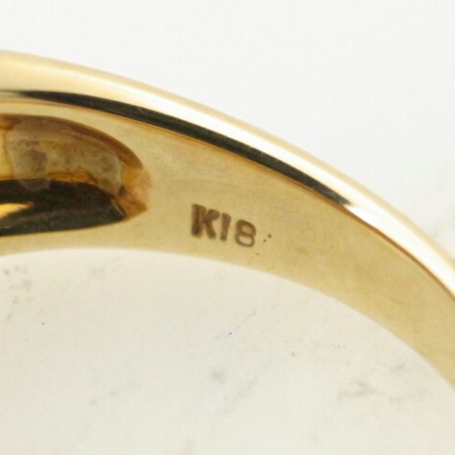 ゴールデンパール ダイヤモンドリング 指輪 K18(18金 イエローゴールド)