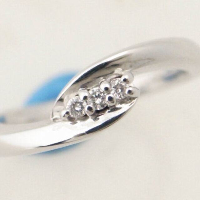 4℃ ダイヤモンドリング K18WG(18金 ホワイトゴールド) 指輪約05cmアーム幅