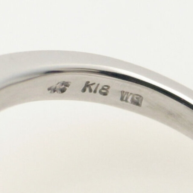 ヨンドシー ピンクカラーストーンダイヤモンドリング 指輪 8号 K18WG(18金 ホワイトゴールド)