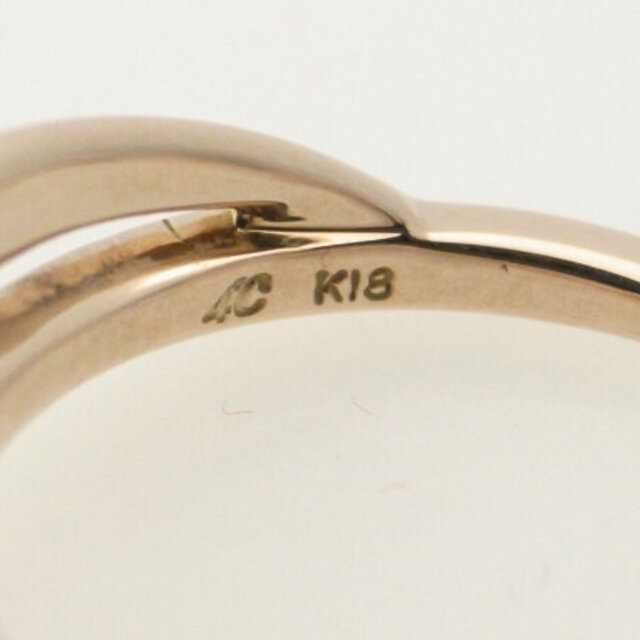 ヨンドシー ピンクカラーストーンリング 指輪 8号 K18PG(18金 ピンク