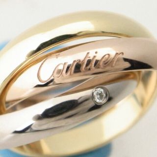 カルティエ(Cartier)のカルティエ トリニティダイヤリング #48 8号 K18YG/WG/PG(リング(指輪))
